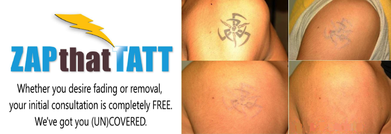 Ad with before and after progression.